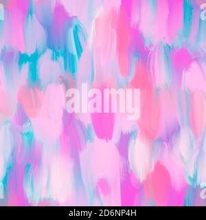 Abstrakte helle Acrylfarben Infinity Muster: Rosa, blau, Strauß, lila und weiß. Stockfoto