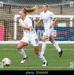 Bromley, Großbritannien. Oktober 2019. BROMLEY, VEREINIGTES KÖNIGREICH OKTOBER 18 :Millie Farrow von Leicester City Frauen während FA Women's Championship zwischen Crystal Palace Frauen und Leicester City Frauen im Hayes Lane Stadium, Bromley, UK am 18. Oktober 2020 Credit: Action Foto Sport/Alamy Live News Stockfoto