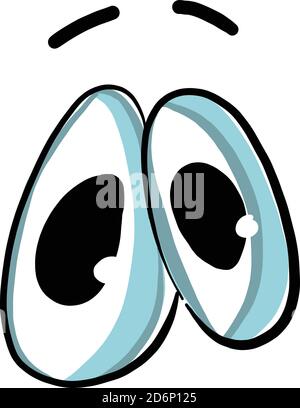 Überraschte Augen, Illustration, Vektor auf weißem Hintergrund Stock Vektor