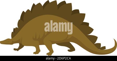 Brauner Stegosaurus, Illustration, Vektor auf weißem Hintergrund Stock Vektor