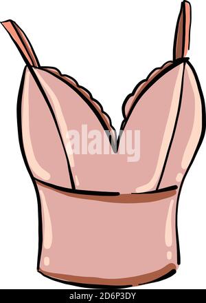 Rosa T-Shirt oben, Illustration, Vektor auf weißem Hintergrund Stock Vektor