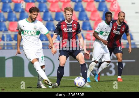 Bologna, Italien. Oktober 2020. Bologna Mattias Svanberg während der italienischen Serie A Fußballspiel Bologna FC gegen US Sassuolo im Renato Dall'Ara Stadion in Bologna, Italien, 18. Oktober 2020. - foto Michele Nucci/LM Credit: Michele Nucci/LPS/ZUMA Wire/Alamy Live News Stockfoto