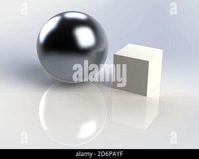 Künstlerische Formen mit einem Computer Stockfoto