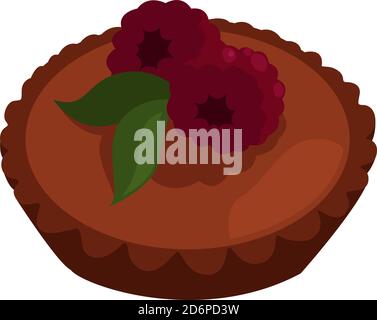 Süßer Kuchen, Illustration, Vektor auf weißem Hintergrund. Stock Vektor