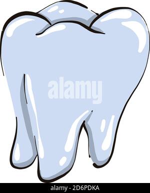 Weißer Zahn, Illustration, Vektor auf weißem Hintergrund. Stock Vektor