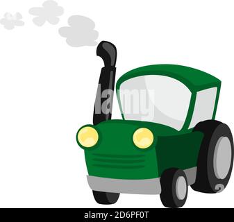 Green Truck, Illustration, Vektor auf weißem Hintergrund. Stock Vektor