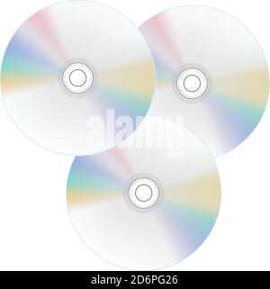 CD-Disc, Illustration, Vektor auf weißem Hintergrund Stock Vektor