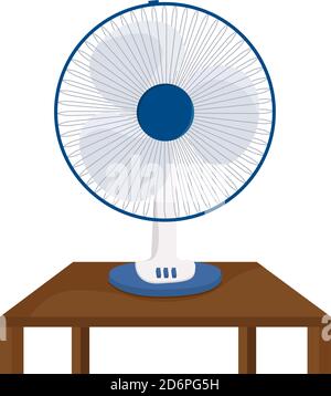 Tischventilator, Illustration, Vektor auf weißem Hintergrund Stock Vektor