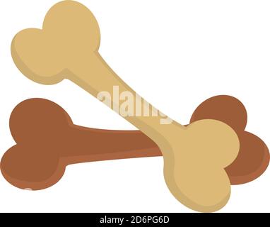 Hund kauen Knochen, Illustration, Vektor auf weißem Hintergrund Stock Vektor