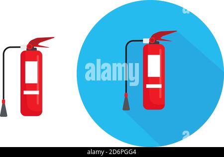 Feuerlöscher, Illustration, Vektor auf weißem Hintergrund. Stock Vektor