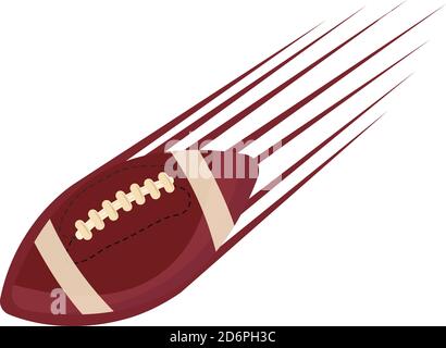 Rugby Ball in der Luft, Illustration, Vektor auf weißem Hintergrund Stock Vektor