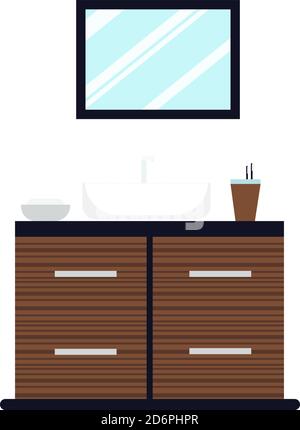 Fancy Waschbecken, Illustration, Vektor auf weißem Hintergrund. Stock Vektor
