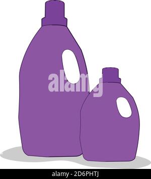 Waschmittelflasche, Illustration, Vektor auf weißem Hintergrund. Stock Vektor