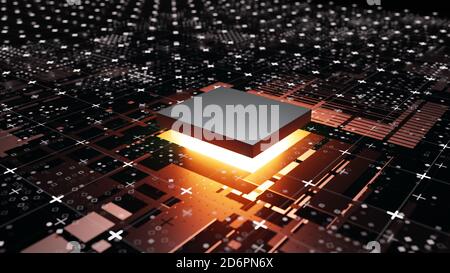 Abstract Central Computer Processors Konzept Stockfoto