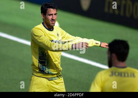 Villareal, Spanien. Oktober 2020. Dani Parejo von Villareal erwärmt sich beim spanischen La Liga-Spiel zwischen Villareal und Valencia im Ceramica Stadium. (Endnote: Villareal 2:1 Valencia) Credit: SOPA Images Limited/Alamy Live News Stockfoto