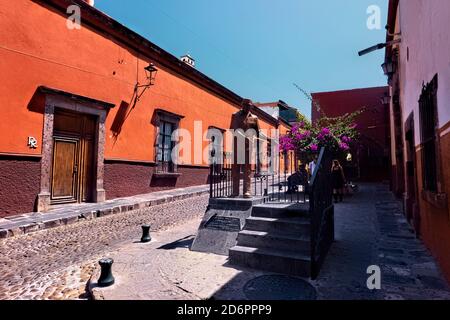Das historische Zentrum des kolonialen San Miguel de Allende, Guanajuato, Mexiko Stockfoto