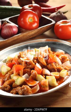 Asiatische Lebensmittel süß und saure Schweinefleisch Stockfoto