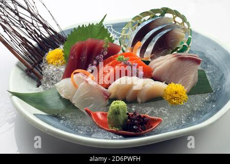 Frisches japanisches Sashimi-Set Stockfoto