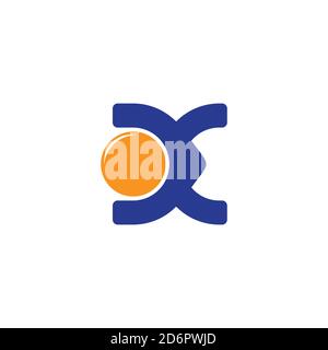 Buchstabe oc einfacher geometrischer Kreis Logo Vektor Stock Vektor