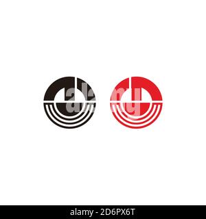 Abstrakter Power Button Kreis o Symbol Logo Vektor Stock Vektor