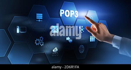 POP3. Post Office Protocol Version 3. Standard-Internetprotokoll. Stockfoto