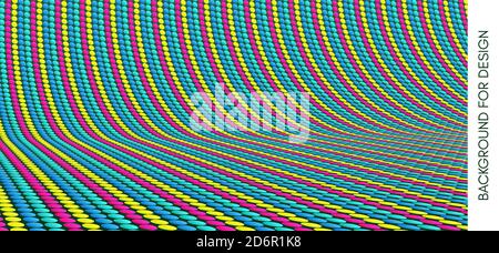 Gepunkteter Hintergrund mit Kreisen. Abstraktes Punktmuster. 3d-Vektordarstellung. Stock Vektor