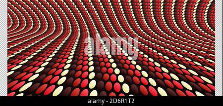 Gepunkteter Hintergrund mit Kreisen. Abstraktes Punktmuster. 3d-Vektordarstellung. Stock Vektor