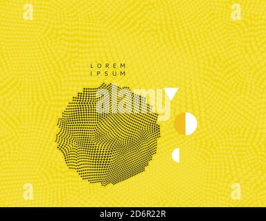 Abstrakter Hintergrund mit verschiedenen Kreisen und Kreuzen. Geometrisches Design. Vektorgrafik. Stock Vektor