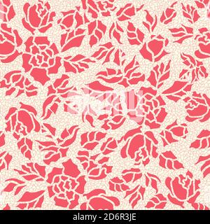 Nahtloses Ziermuster. Endlos elegante Textur mit Blumen und Blättern. Vorlage für Design Stoff, Hintergründe, Geschenkpapier, Paket, Abdeckungen Stock Vektor