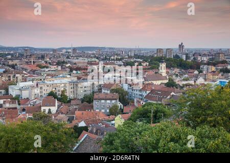 Serbien, Belgrad, Zemun, Blick auf die Dächer von Zemun Stockfoto