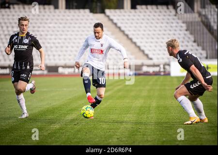 Aarhus, Dänemark. Oktober 2020. Patrick Olsen (10) von AGF beim 3F Superliga-Spiel zwischen Aarhus GF und AC Horsens im Ceres Park in Aarhus. (Foto: Gonzales Photo - Morten Kjaer). Stockfoto