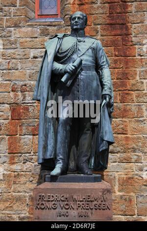 Friedrich Wilhelm 4. Statue auf Schloss Hohenzollern Stockfoto