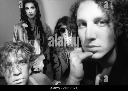 Die amerikanische alternative Rockband Jane's Addiction wurde in London fotografiert 1988 Stockfoto