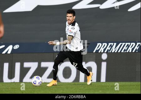 Iego Farias von AC Spezia in Aktion während Spezia vs Fiorentina, italienische Fußballserie A Spiel, la spezia, Italien, 18 Oct 2020 Credit: LM/Matteo Papini Stockfoto