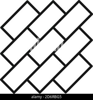Straßenlinie Pflasterung Symbol. Outline Straßenlinie Pflasterung Vektor-Symbol für Web-Design isoliert auf weißem Hintergrund Stock Vektor