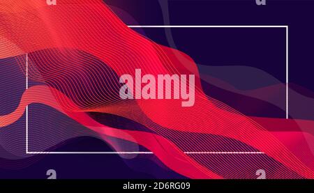Geschwindigkeit abstrakter Hintergrund mit einer farbigen dynamischen Wellen und Linie Mit Lichteffekt Stock Vektor