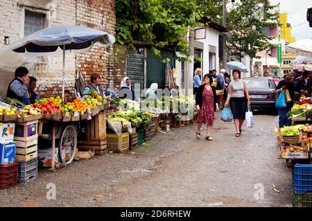 Lokaler Markt, Zentral Tirana, Albanien Stockfoto