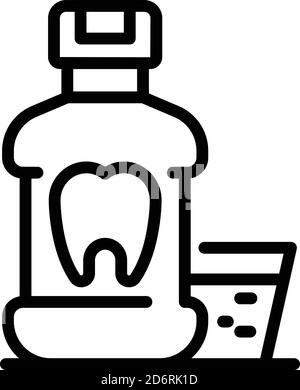 Symbol für Flüssigspülen, Umrissstil Stock Vektor