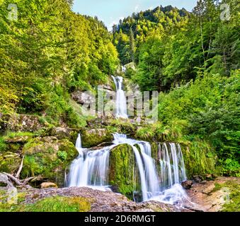 Giessbach Wasserfall am Brienzersee in der Schweiz Stockfoto