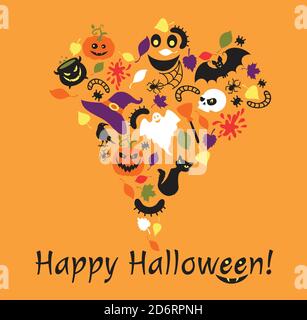 Halloween Details in Form eines Gespenstes. Stock Vektor