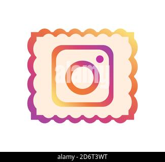 Instagram-Logo. Instagram ist ein Online-Dienst für Online-Nutzer. Teilen Sie Videos und Bilder auf sozialen Netzwerken. Instagram-App . Charkiw, Ukrai Stockfoto