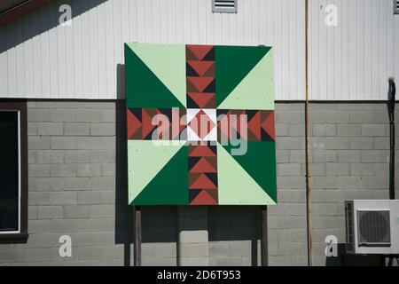 Barn Quilts entlang der Autobahn im Südwesten von Ontario Stockfoto