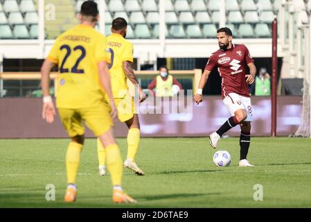 Turin, Italien. Oktober 2020. Tomas Rincon von Turin FC während der Serie A Fußballspiel Turin FC gegen Cagliari. Cagliari gewann 2-3 gegen den FC Turin im Olympiastadion Grande Torino in Turin. (Foto von Alberto Gandolfo/Pacific Press) Quelle: Pacific Press Media Production Corp./Alamy Live News Stockfoto