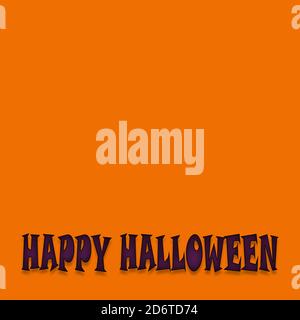 Happy Halloween Text Banner, Design Vorlage Elemente für Ihre Poster, Einladung und Grußkarte. Stockfoto