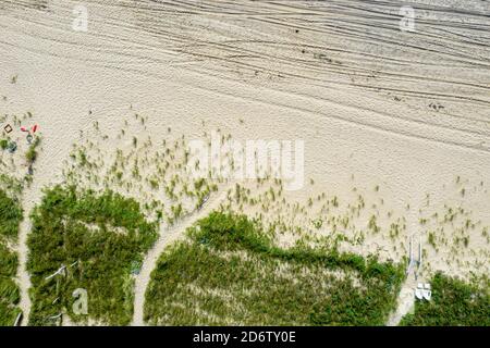 Luftbild von Amagansett und dem Strand Stockfoto