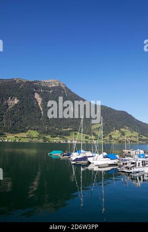Rigi und Zugersee, Arth, Schweiz Stockfoto