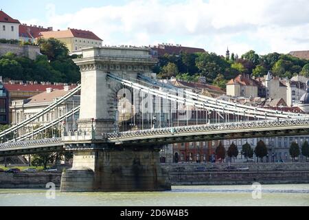Széchenyi Kettenbrücke, Budapest, Ungarn, Magyarország, Europa