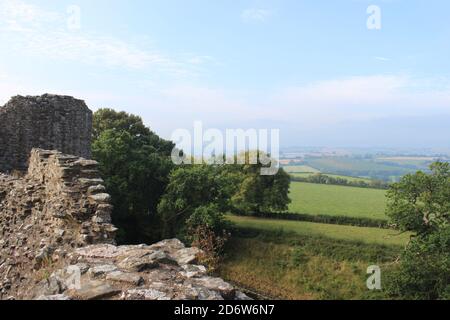 White Castle. Offa's Dyke Path. National Trail. Fernwanderweg. Anglo-walisische Grenze. Monmouthshire. Wales. VEREINIGTES KÖNIGREICH Stockfoto