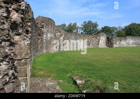 White Castle. Offa's Dyke Path. National Trail. Fernwanderweg. Anglo-walisische Grenze. Monmouthshire. Wales. VEREINIGTES KÖNIGREICH Stockfoto