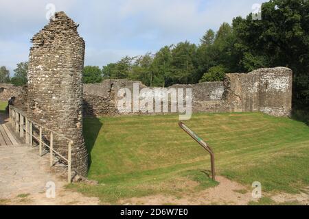 White Castle. Offa's Dyke Path. National Trail. Fernwanderweg. Anglo-walisische Grenze. Monmouthshire. Wales. VEREINIGTES KÖNIGREICH Stockfoto